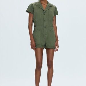 Pistola Green Short Sleeve Jumpsuit